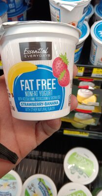 Strawberry-Banana Nonfat Yogurt, Strawberry-Banana