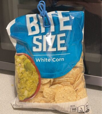 White Corn Bite Size Tortilla Chips, White Corn