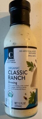 Classic Ranch Classic And Creamy, With Cracked Black Pepper, Delicious Herbs And Smooth Buttermilk Flavor Organic Dressing, Classic Ranch