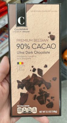 Ultra Dark Chocolate 90% Cacao Premium Belgian Chocolate, Ultra Dark Chocolate