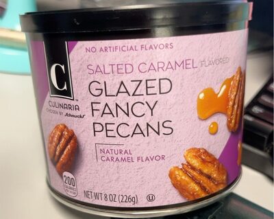 Salted Caramel Flavored Glazed Fancy Pecans, Salted Caramel