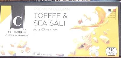Toffee & Sea Salt Crunchy Toffee Bits And Sea Salt In Rich Premium Belgian Milk Chocolate, Toffee & Sea Salt
