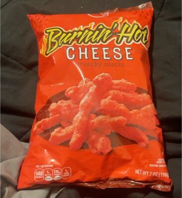 Burnin' Hot Cheese Flavored Crunchy Snacks, Burnin' Hot Cheese