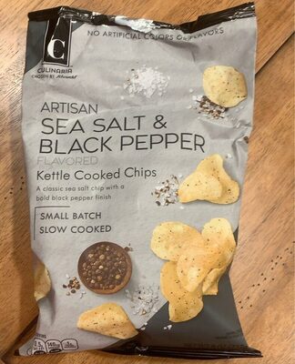 Artisan Sea Salt & Black Pepper Flavored Kettle Cooked Chips, Sea Salt & Black Pepper