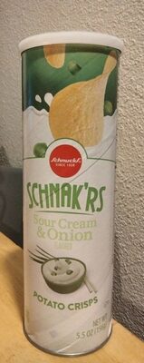 Sour Cream & Onion Flavored Schnak'Rs Potato Crisps, Sour Cream & Onion