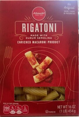 Enriched Macaront Product, Rigatoni