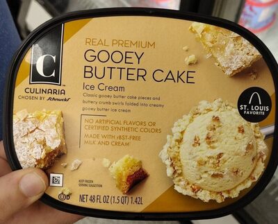 Gooey Butter Cake Classic Gooey Butter Cake Pieces And Buttery Crumb Swirls Folded Into Creamy Gooey Butter Real Premium Ice Cream, Gooey Butter Cake
