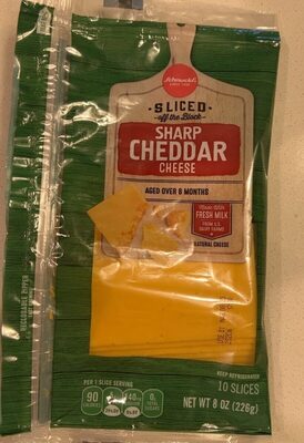 Sliced Sharp Cheddar Cheese, Sharp Cheddar