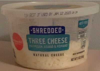 Shredded Three Cheese Parmesan, Asiago & Romano, Shredded