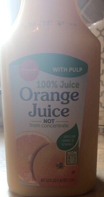 100% Orange Juice With Pulp, Orange