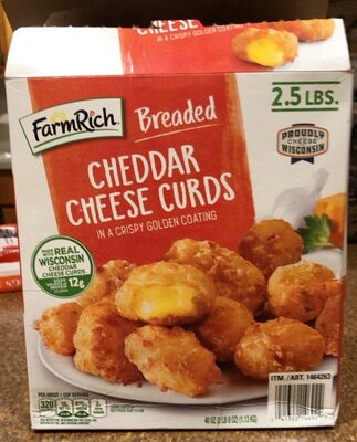 Cheddar Cheese Breaded Curds, Cheddar Cheese