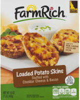 Loaded Potato Skins Hand Stuffed With Cheddar Cheese & Bacon, Loaded Potato Skins