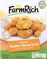 Breaded Cheddar Cheese Curds In A Crispy Golden Coating, Cheddar Cheese Curds