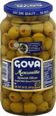 Spanish Olives Stuffed With Minced Pimientos, Manzanilla