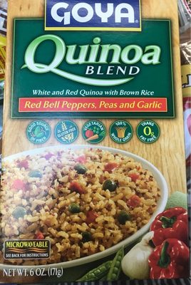 Red Bell Peppers, Peas And Garlic White And Red Quinoa With Brown Rice Quinoa Blend, Red Bell Peppers, Peas And Garlic