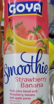 Strawberry Banana Fruit Juice Smoothie Blend With Strawberry, Banana And Apple Puree And Other Juices From Concentrate, Strawberry Banana