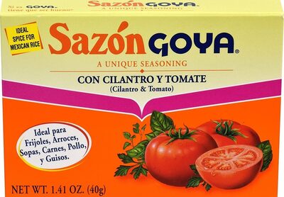 Sazon Goya, Seasoning, Cilantro & Tomato, Cilantro & Tomato