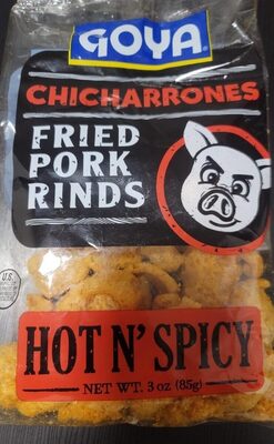 Hot N' Spicy Chicharrones Fried Pork Rinds, Hot N' Spicy