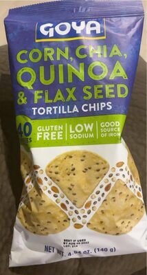 Corn, Chia, Quinoa & Flax Seed Tortilla Chips, Corn, Chia, Quinoa & Flax Seed