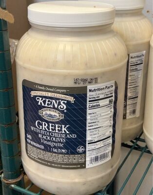 Greek With Feta Cheese And Black Olives Vinaigrette, Greek With Feta Cheese And Black Olives