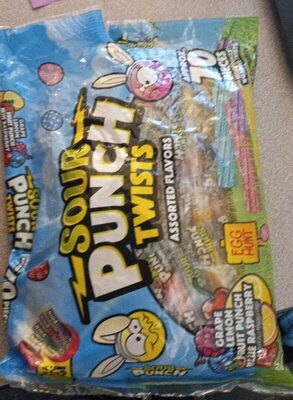 Assorted Grape, Lemon, Fruit Punch, Blue Raspberry Flavored Candy Twists, Assorted