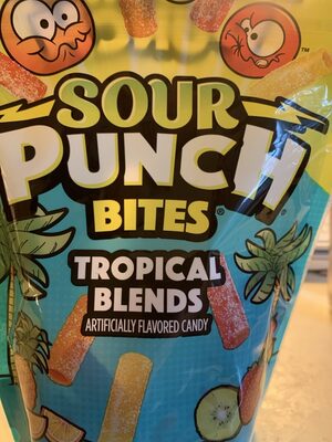 Tropical Blends Peachy Paradise, Citrus Surf, Kiwi Lagoon Flavored Candy Bites, Tropical Blends