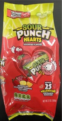 Assorted Watermelon, Strawberry, Lemonade, Fruit Punch Candy Hearts, Assorted