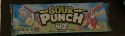 Easter Blue Raspberry, Grape, Fruit Punch, Lemon Flavored Candy Straws, Easter