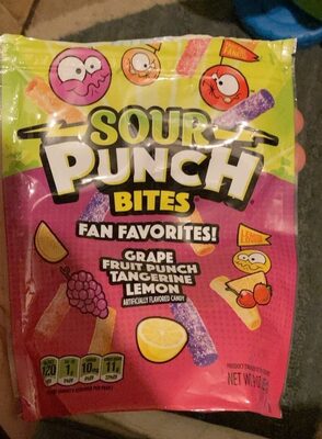 Grape Fruit Punch Tangerine Lemon Flavored Candy Bites, Grape Fruit Punch Tangerine Lemon