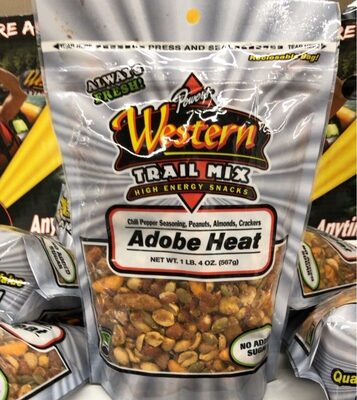 Adobe Heat Chilli Pepper Seasoning,Peanuts,Almonds,Crackers Western Trail Mix, Adobe Heat