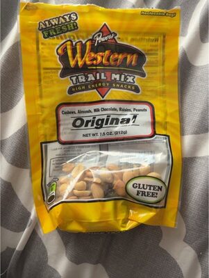 Original Peanuts, Milk Chocolate, Raisins, Almonds, Cashews Western Trail Mix High Energy Snacks, Original