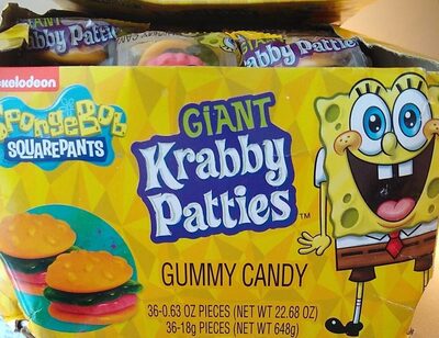 Giant Krabby Patties Gummy Candy, Gummy