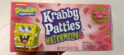 Watermelon Flavored Krabby Patties Gummy Candy, Watermelon