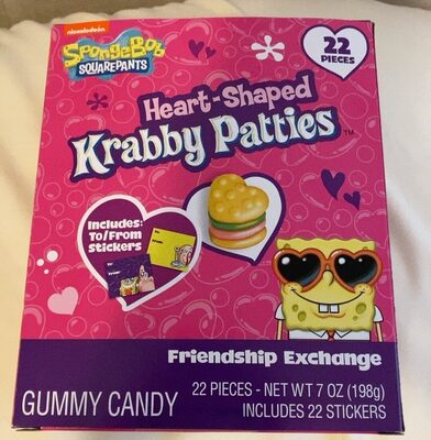 Heart Shaped Krabby Patties Gummy Candy