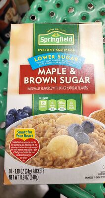 Maple & Brown Sugar Flavored Instant Oatmeal, Maple & Brown Sugar