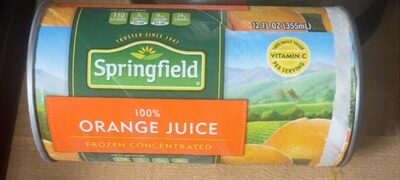 100% Orange Juice Frozen Concentrated, Orange