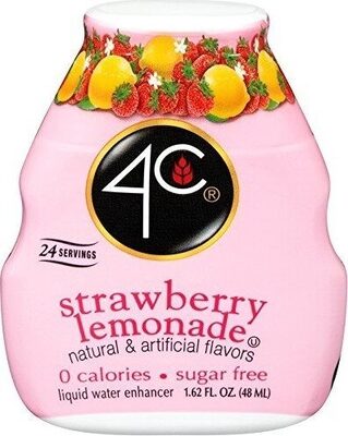 Strawberry Lemonade Liquid Water Enhancer, Strawberry; Lemonade