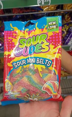 Rainbow Berry Sour Mini Belts, Rainbow Berry