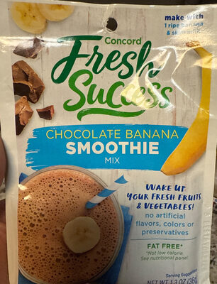 Concord Foods, Smoothie Mix, Chocolate Banana, Chocolate Banana