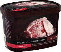 Strawberry Classic Ice Cream With Strawberries, Strawberry