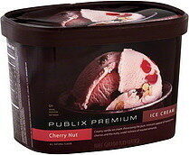 Cherry Nut Vanilla Classic Ice Cream With Sweet Maraschino Cherries And Crunchy Roasted Almonds, Cherry Nut