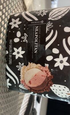 Classic Ice Cream Neapolitan Vanilla, Strawberry, And Chocolate Ice Cream, Neapolitan