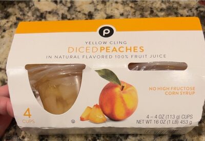 Yellow Cling Diced Peaches, Peaches
