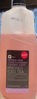 Deli Pear Clove Elderberry Flavored White Brewed Iced Tea, Deli Pear Clove Elderberry
