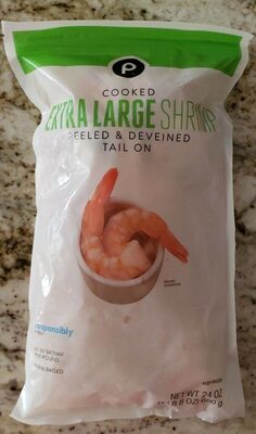 Peeled & Deveined Tail On Cooked Extra Large Shrimp