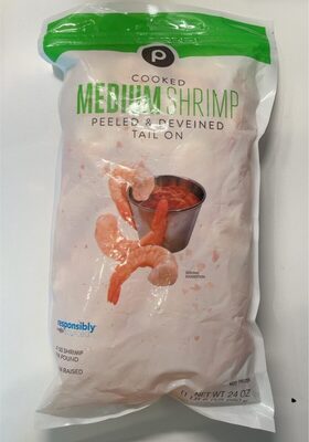 Peeled & Deveined Tail On Cooked Medium Shrimp