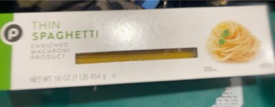 Enriched Macaroni Product, Thin Spaghetti