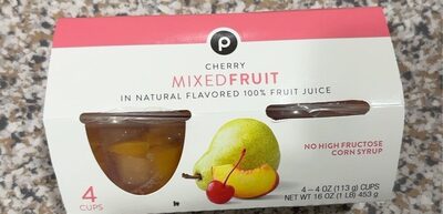 Cherry Mixed Fruit In Natural Flavored 100% Fruit Juice, Cherry Mixed Fruit