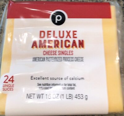 Deluxe American Pasteurized Process Cheese Single Slices, Deluxe American