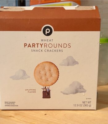 Wheat Partyrounds Snack Crackers, Wheat